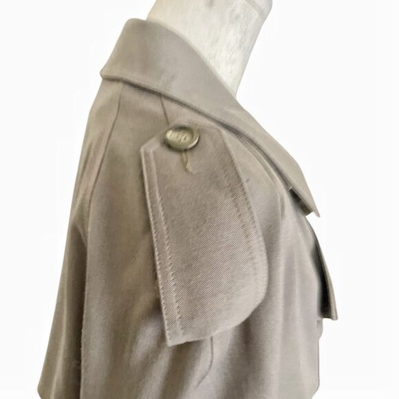 London Fog Vintage Tan Belted Classic Trench Coat Long Jacket Size Large - Picture 4 of 10